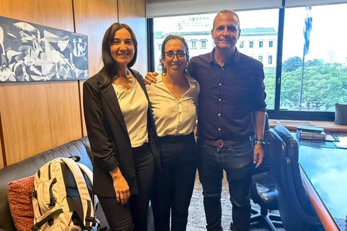 La coordinadora nacional de Calidad, Lourdes Chiriff junto a la diputada Inés Cortés y el coordinador de Incidencia, Martín Pardo. 