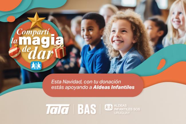 TATA y BAS se suman a Aldeas Infantiles con una campaña navideña.